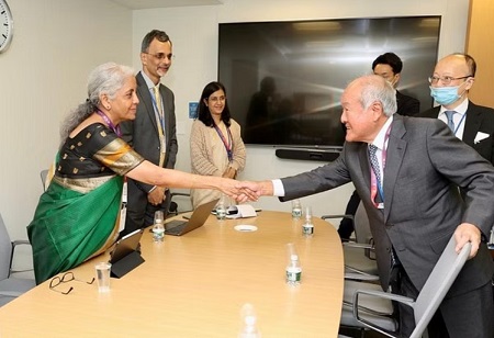 Finance Minister Sitharaman holds bilateral discussion with Saudi, Netherlands, S Korea, Japan Counterparts