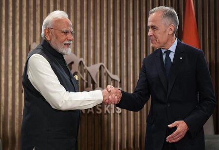 PM Modi and Canadian PM Mark Carney Hold First Meeting at G7 Summit