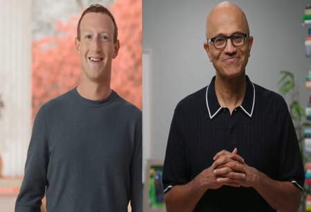 Mark Zuckerberg Engages with Satya Nadella at Developer Conference